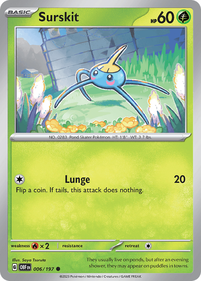 Carta Surskit 6/197 do set Obsidian Flames — Pokémon TCG | Bynx