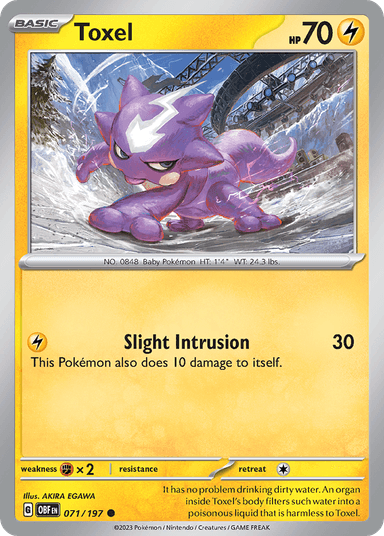 Carta Toxel 71/197 do set Obsidian Flames — Pokémon TCG | Bynx