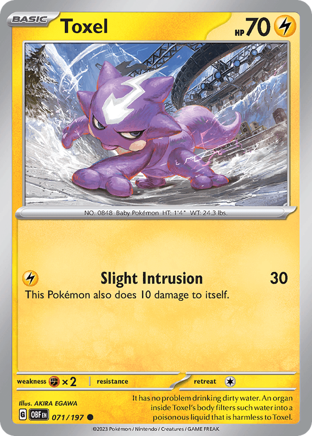 Carta Toxel 71/197 do set Obsidian Flames — Pokémon TCG | Bynx