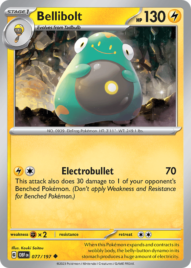 Carta Bellibolt 77/197 do set Obsidian Flames — Pokémon TCG | Bynx