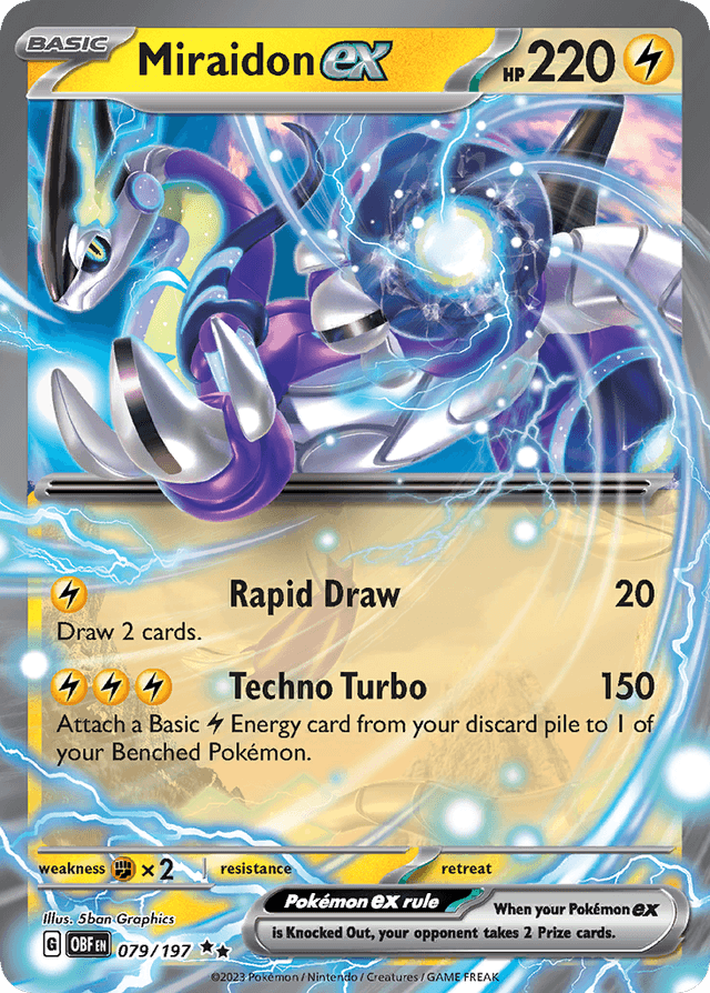 Carta Miraidon ex 79/197 do set Obsidian Flames — Pokémon TCG | Bynx