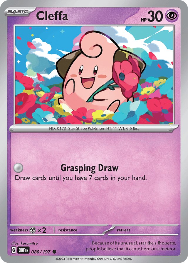 Carta Cleffa 80/197 do set Obsidian Flames — Pokémon TCG | Bynx