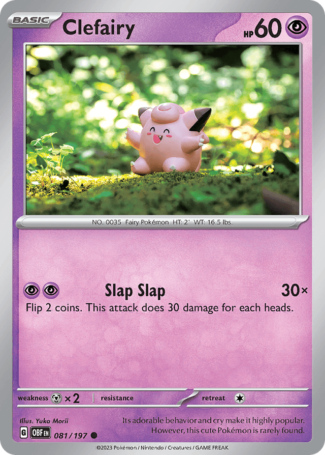 Carta Clefairy 81/197 do set Obsidian Flames — Pokémon TCG | Bynx