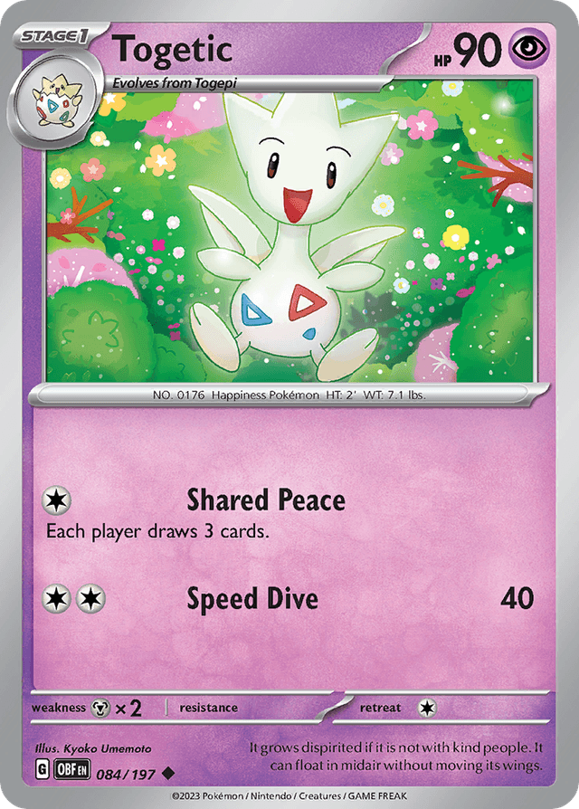 Carta Togetic 84/197 do set Obsidian Flames — Pokémon TCG | Bynx