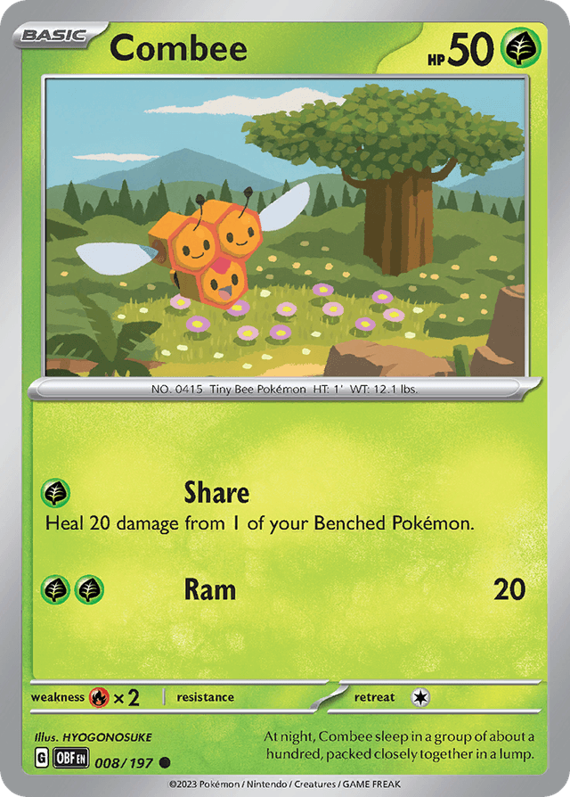 Carta Combee 8/197 do set Obsidian Flames — Pokémon TCG | Bynx