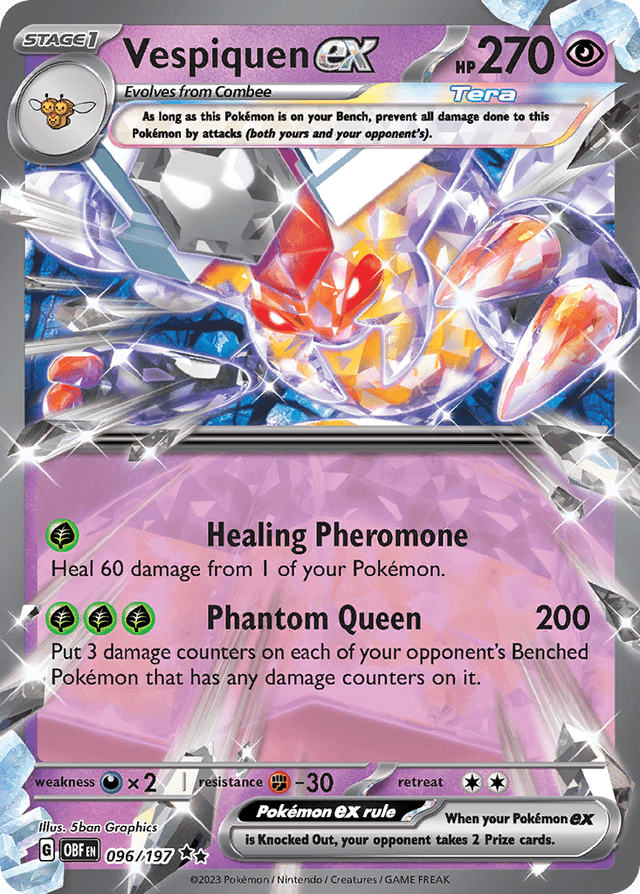 Carta Vespiquen ex 96/197 do set Obsidian Flames — Pokémon TCG | Bynx