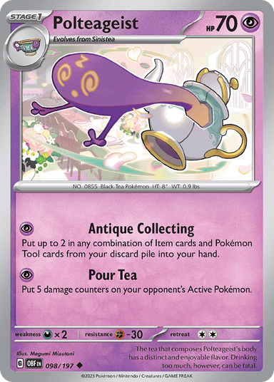 Carta Polteageist 98/197 do set Obsidian Flames — Pokémon TCG | Bynx