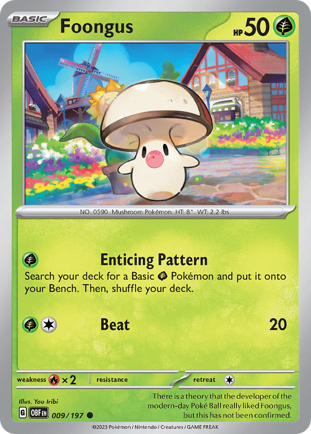 Carta Foongus 9/197 do set Obsidian Flames — Pokémon TCG | Bynx