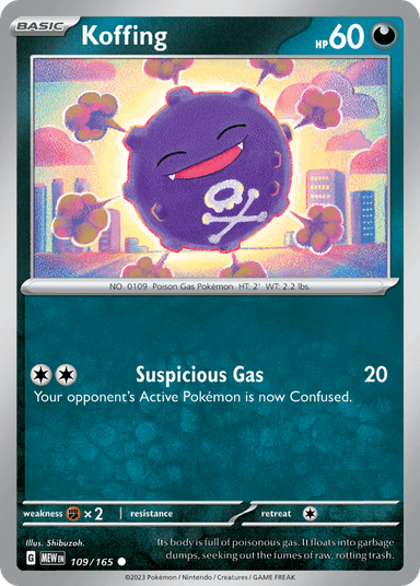 Carta Koffing 109/165 do set 151 — Pokémon TCG | Bynx