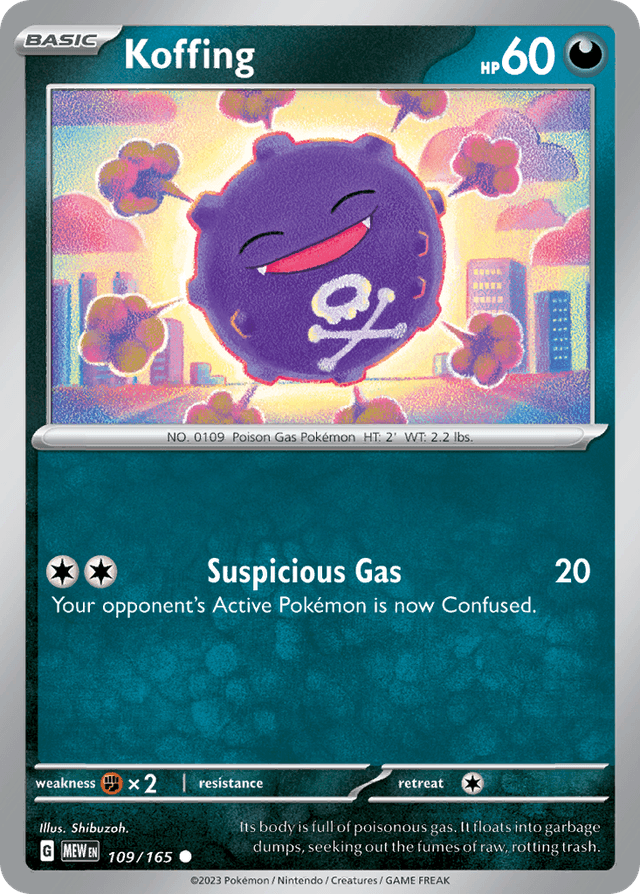 Carta Koffing 109/165 do set 151 — Pokémon TCG | Bynx
