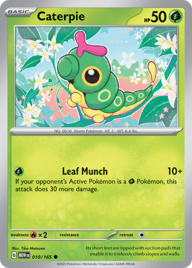 Carta Caterpie 10/165 do set 151 — Pokémon TCG | Bynx