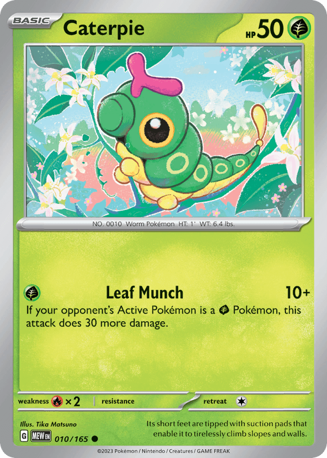 Carta Caterpie 10/165 do set 151 — Pokémon TCG | Bynx