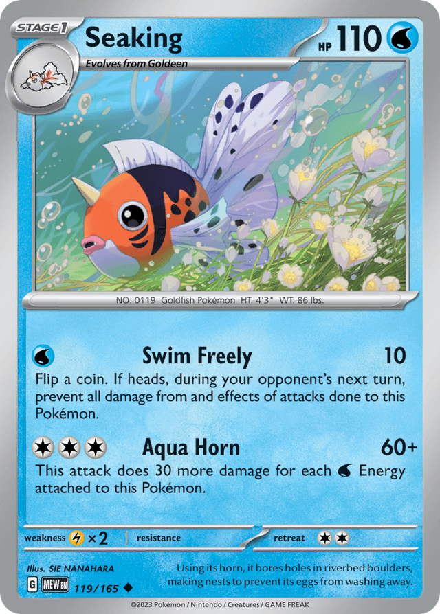 Carta Seaking 119/165 do set 151 — Pokémon TCG | Bynx