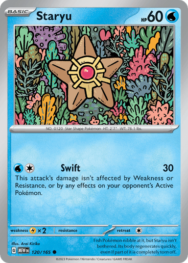 Carta Staryu 120/165 do set 151 — Pokémon TCG | Bynx