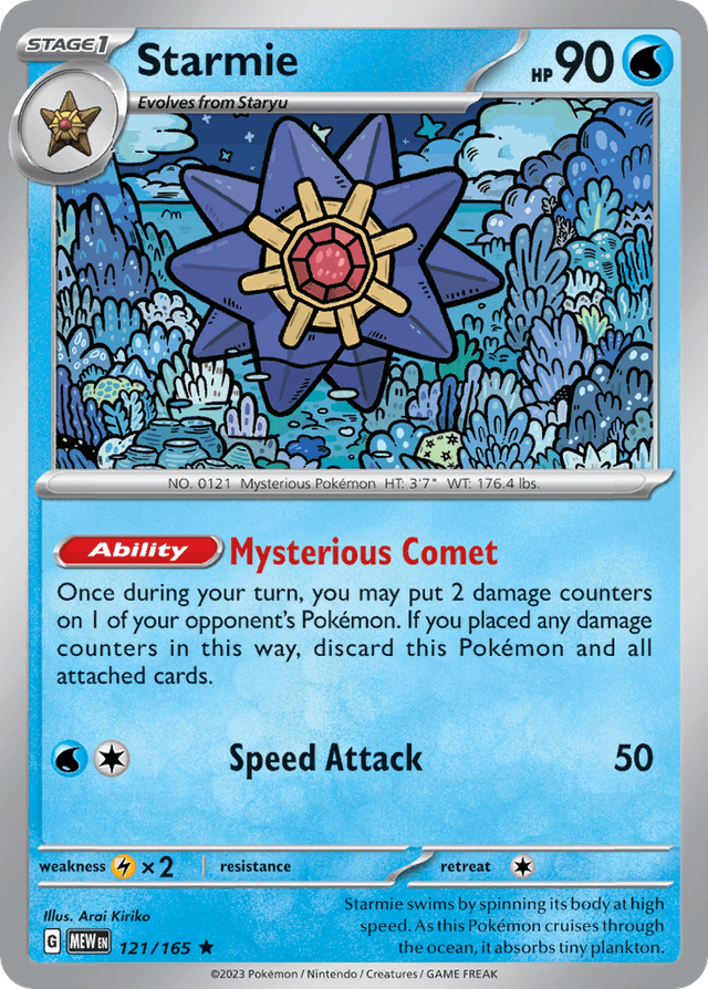 Carta Starmie 121/165 do set 151 — Pokémon TCG | Bynx