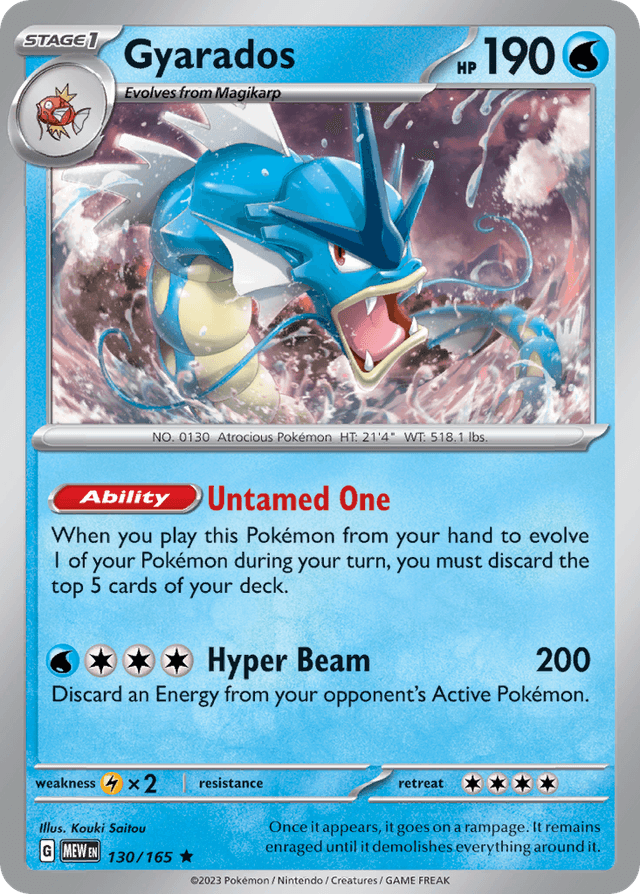 Carta Gyarados 130/165 do set 151 — Pokémon TCG | Bynx