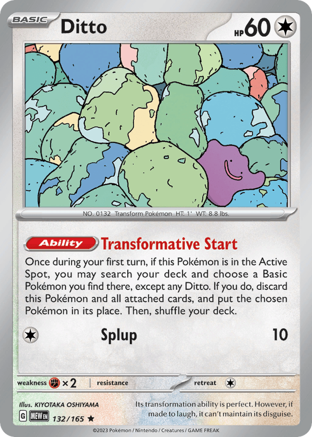Carta Ditto 132/165 do set 151 — Pokémon TCG | Bynx