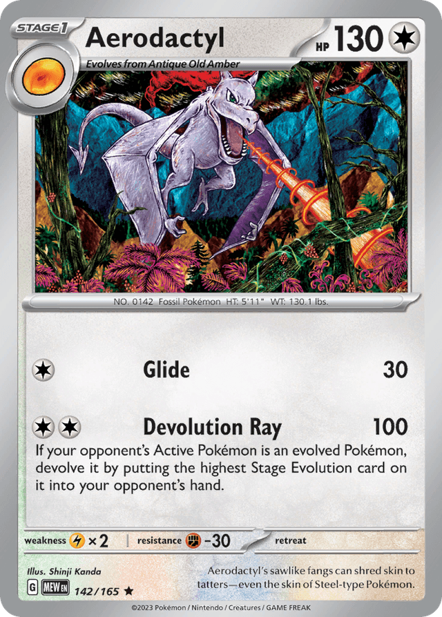 Carta Aerodactyl 142/165 do set 151 — Pokémon TCG | Bynx