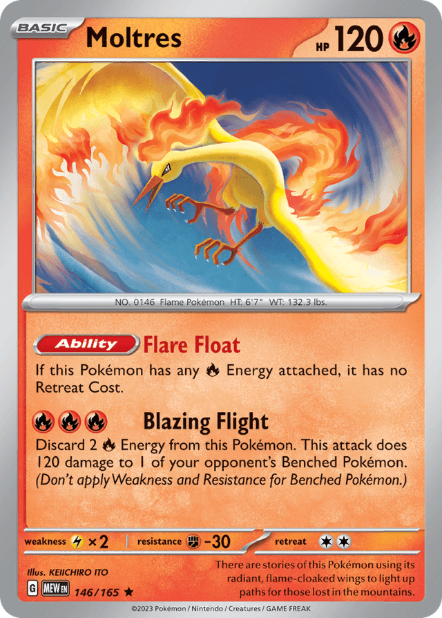 Carta Moltres 146/165 do set 151 — Pokémon TCG | Bynx