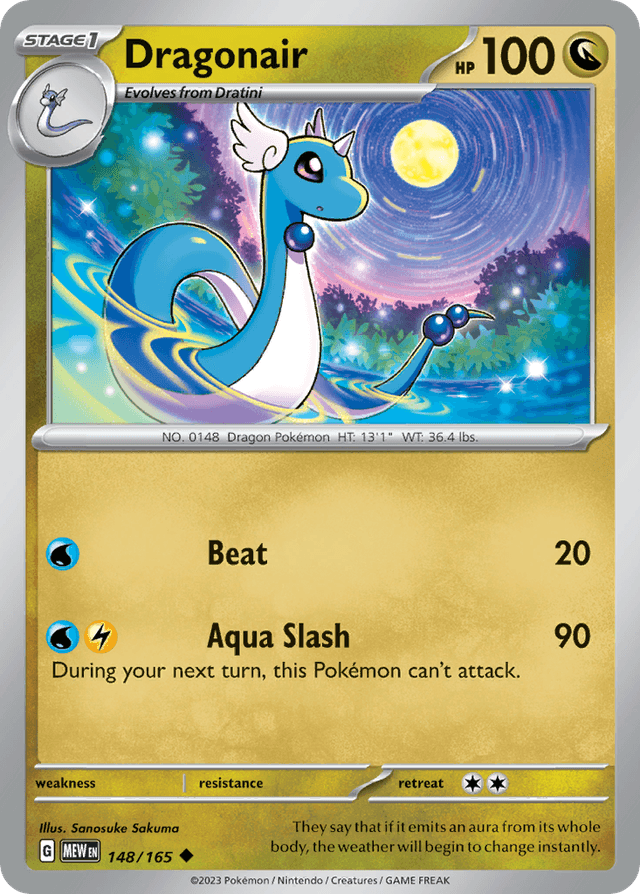 Carta Dragonair 148/165 do set 151 — Pokémon TCG | Bynx