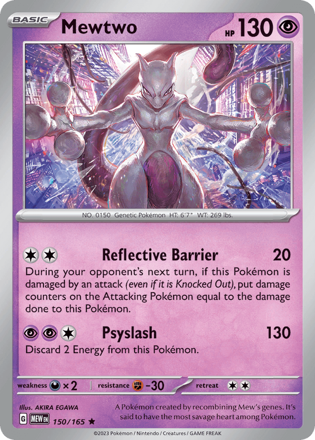 Carta Mewtwo 150/165 do set 151 — Pokémon TCG | Bynx
