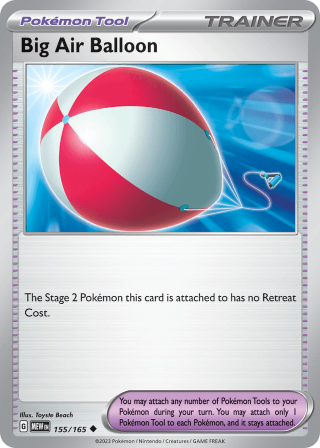 Carta Big Air Balloon 155/165 do set 151 — Pokémon TCG | Bynx