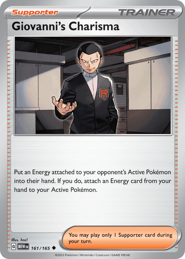 Carta Giovanni's Charisma 161/165 do set 151 — Pokémon TCG | Bynx