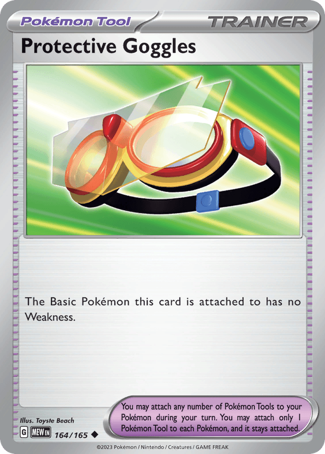 Carta Protective Goggles 164/165 do set 151 — Pokémon TCG | Bynx