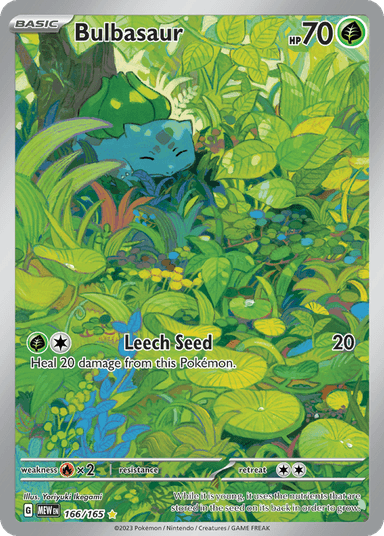 Carta Bulbasaur 166/165 do set 151 — Pokémon TCG | Bynx