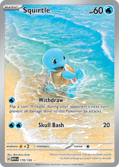 Carta Squirtle 170/165 do set 151 — Pokémon TCG | Bynx
