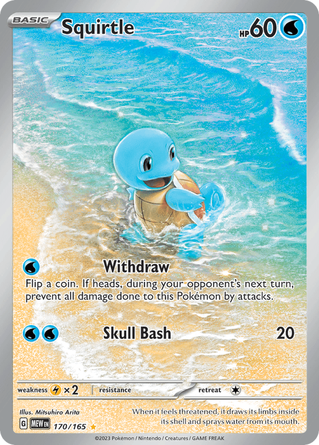Carta Squirtle 170/165 do set 151 — Pokémon TCG | Bynx