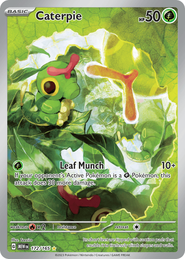 Carta Caterpie 172/165 do set 151 — Pokémon TCG | Bynx