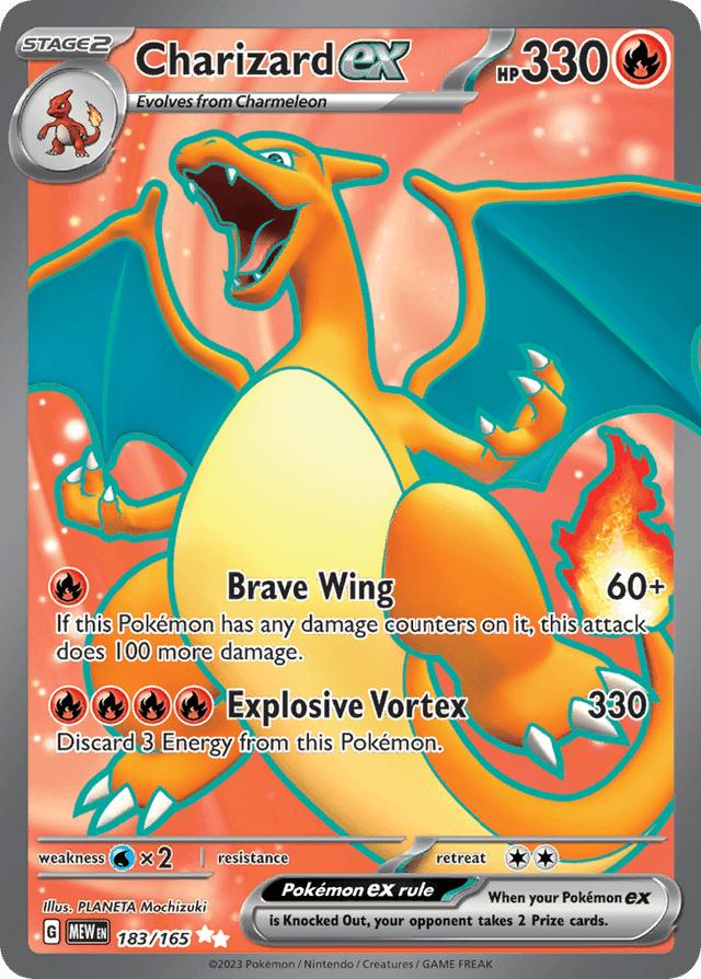 Carta Charizard ex 183/165 do set 151 — Pokémon TCG | Bynx