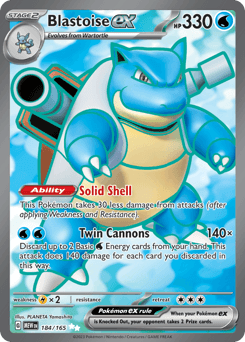 Blastoise ex 184 — 151