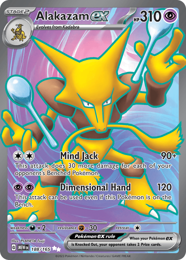 Carta Alakazam ex 188/165 do set 151 — Pokémon TCG | Bynx