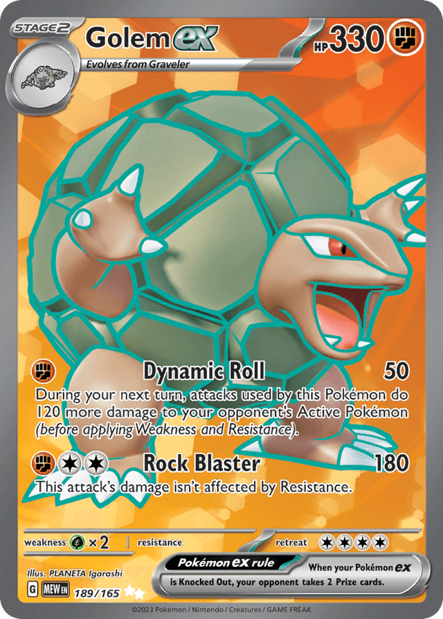 Carta Golem ex 189/165 do set 151 — Pokémon TCG | Bynx