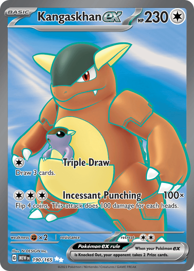 Carta Kangaskhan ex 190/165 do set 151 — Pokémon TCG | Bynx
