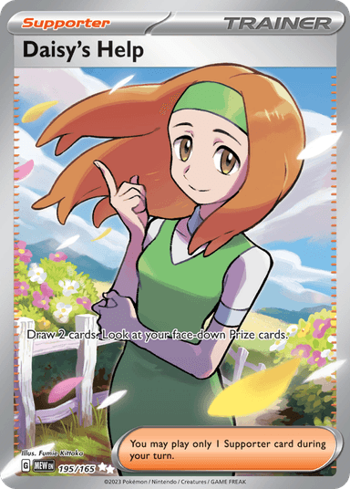 Carta Daisy's Help 195/165 do set 151 — Pokémon TCG | Bynx