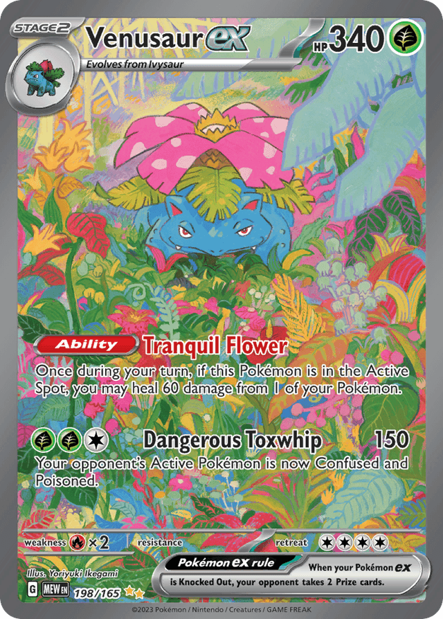 Carta Venusaur ex 198/165 do set 151 — Pokémon TCG | Bynx