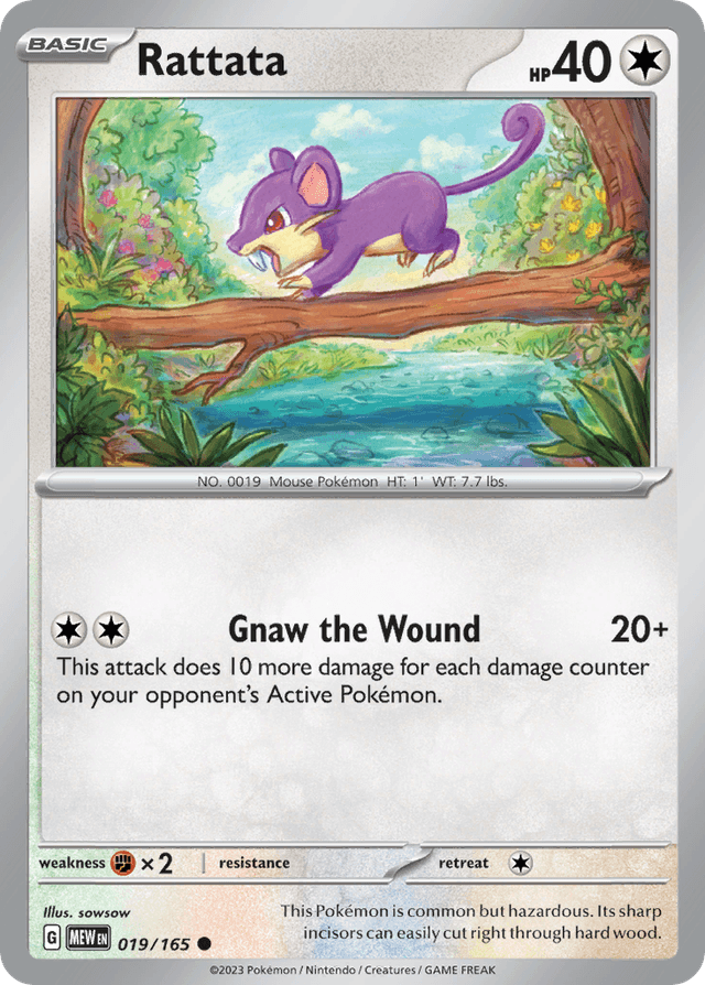 Carta Rattata 19/165 do set 151 — Pokémon TCG | Bynx
