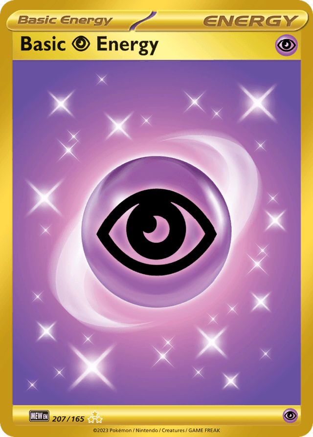 Carta Basic Psychic Energy 207/165 do set 151 — Pokémon TCG | Bynx