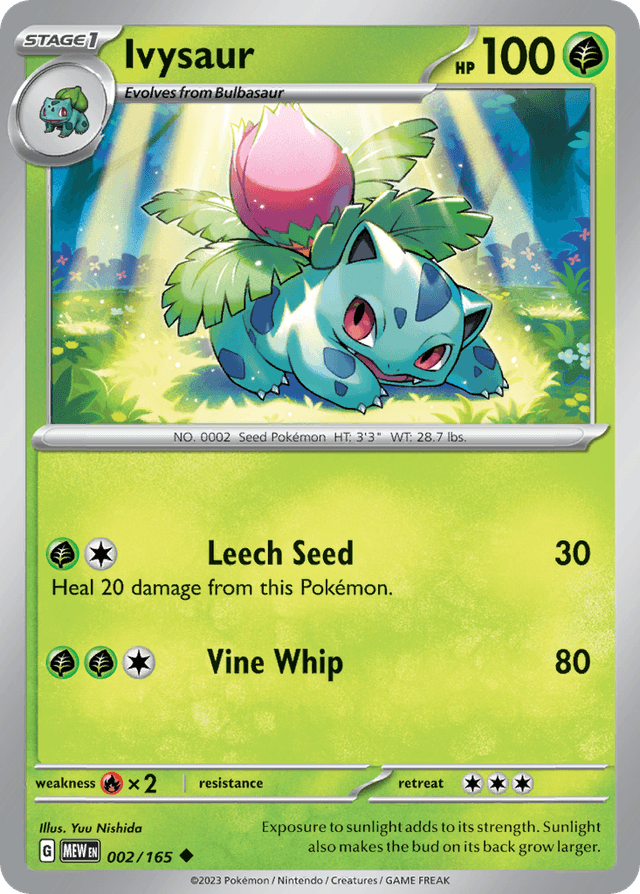 Carta Ivysaur 2/165 do set 151 — Pokémon TCG | Bynx