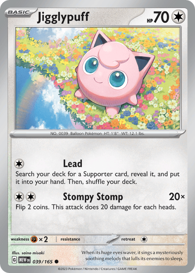 Carta Jigglypuff 39/165 do set 151 — Pokémon TCG | Bynx