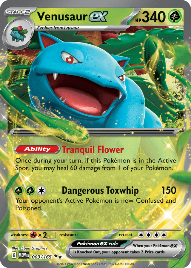 Carta Venusaur ex 3/165 do set 151 — Pokémon TCG | Bynx