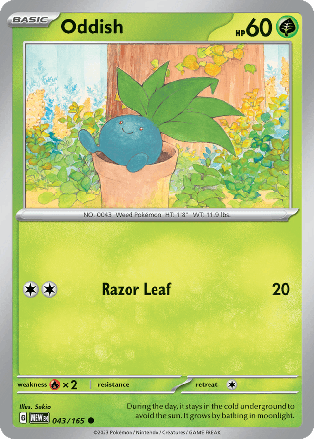 Carta Oddish 43/165 do set 151 — Pokémon TCG | Bynx