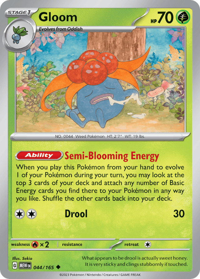 Carta Gloom 44/165 do set 151 — Pokémon TCG | Bynx