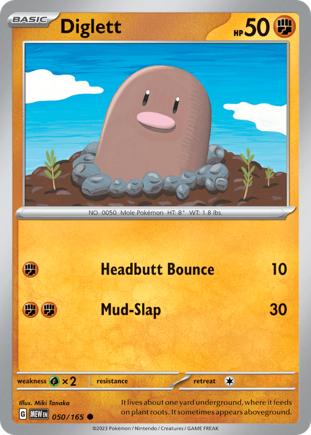 Carta Diglett 50/165 do set 151 — Pokémon TCG | Bynx