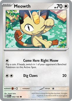 Meowth 52/165 — 151