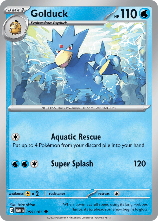 Carta Golduck 55/165 do set 151 — Pokémon TCG | Bynx