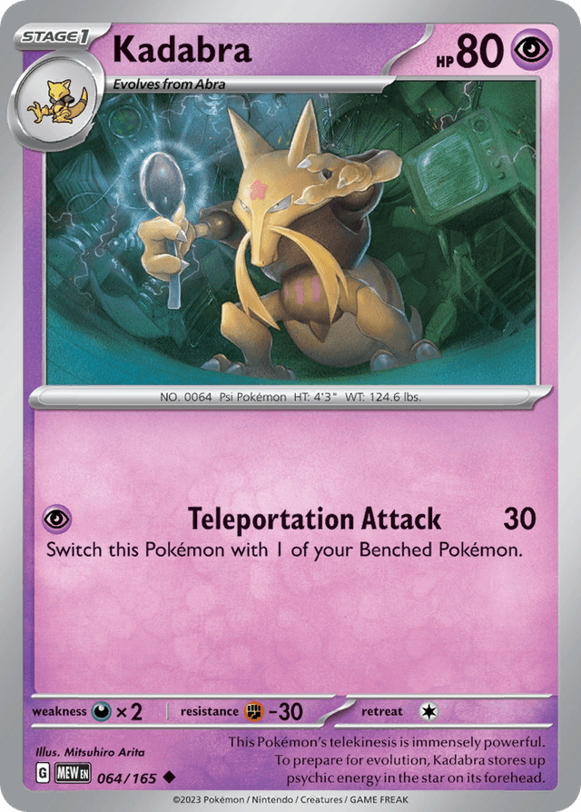 Carta Kadabra 64/165 do set 151 — Pokémon TCG | Bynx